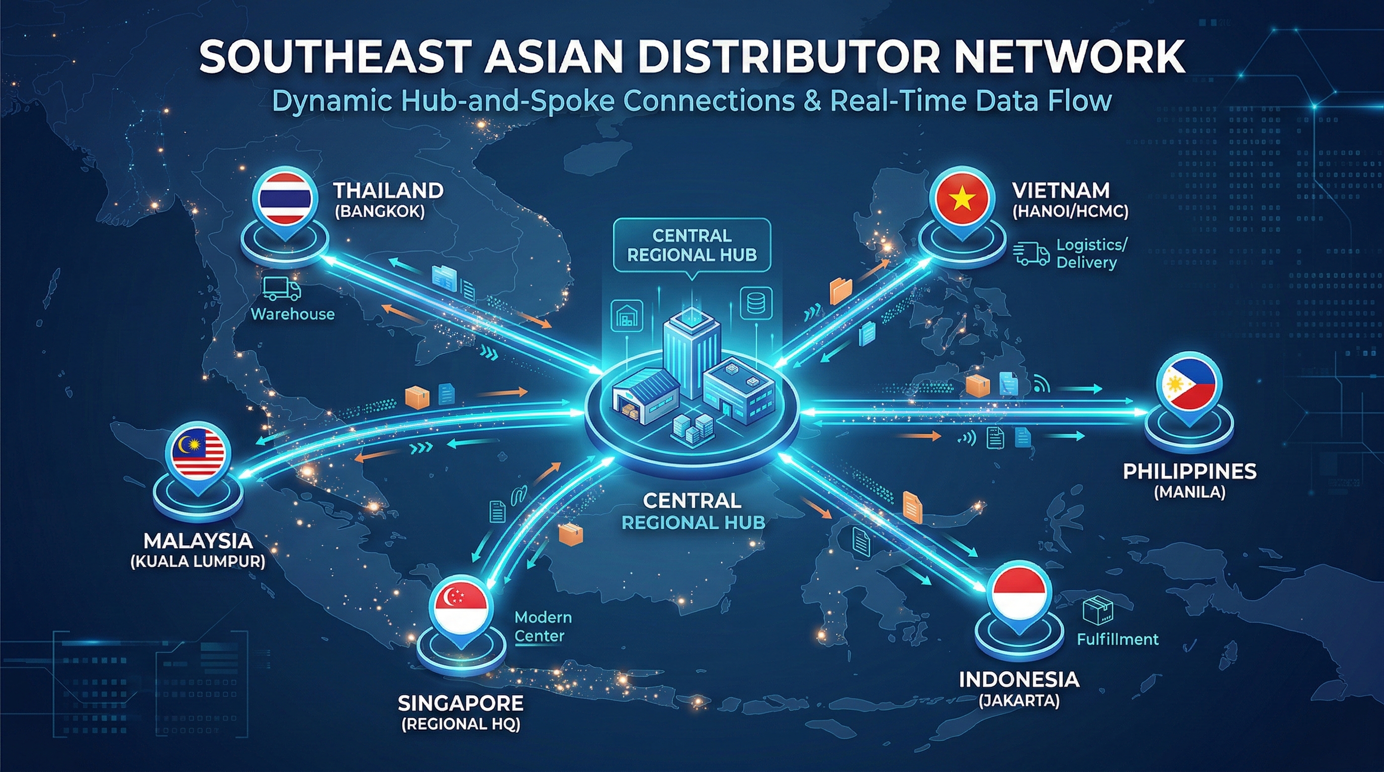 Distributor network across Southeast Asian markets