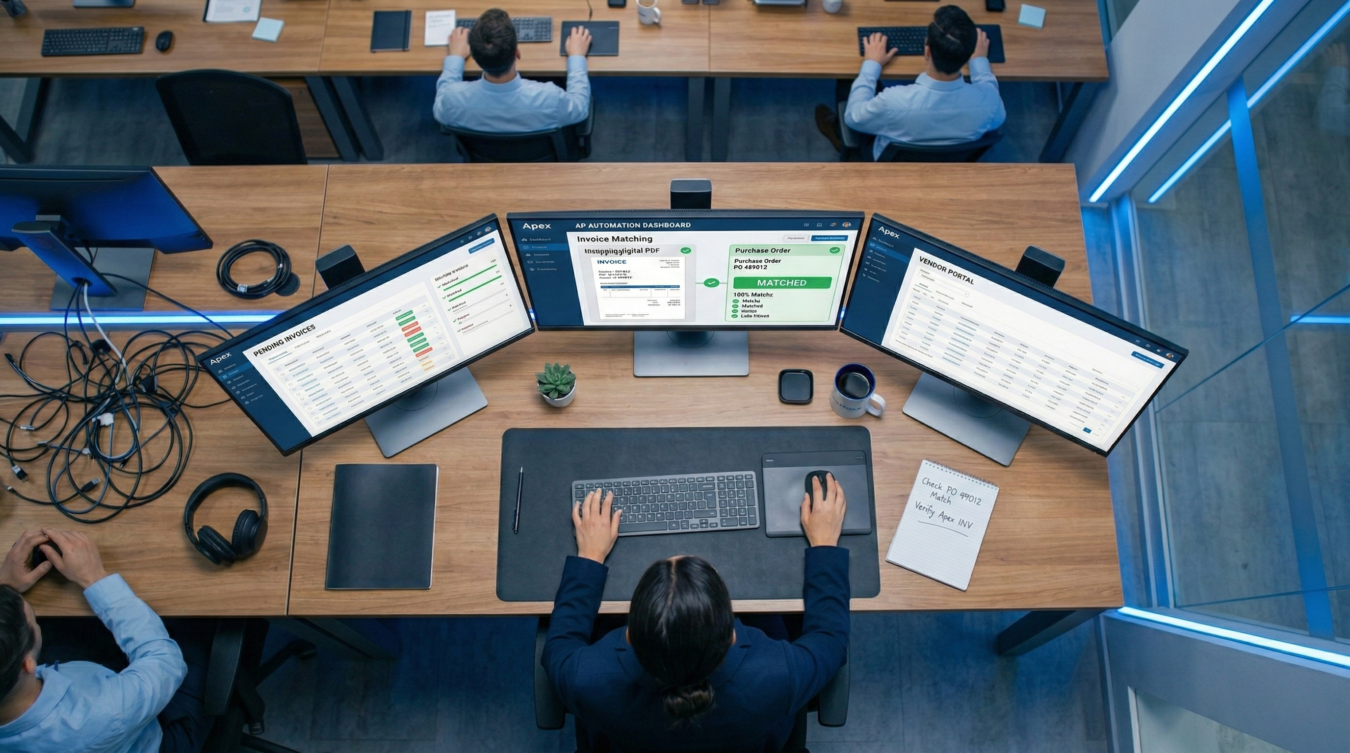 Automated invoice matching across enterprise systems